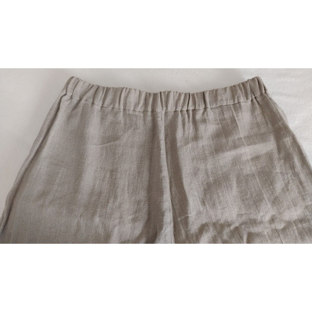 Mary Claret House Shorts In Natural Women's Flax Linen Sz XXL Tan EUC USA Made - Picture 8 of 15